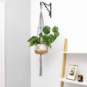 🌴 Macrame Plant Hanger | 41” Grey